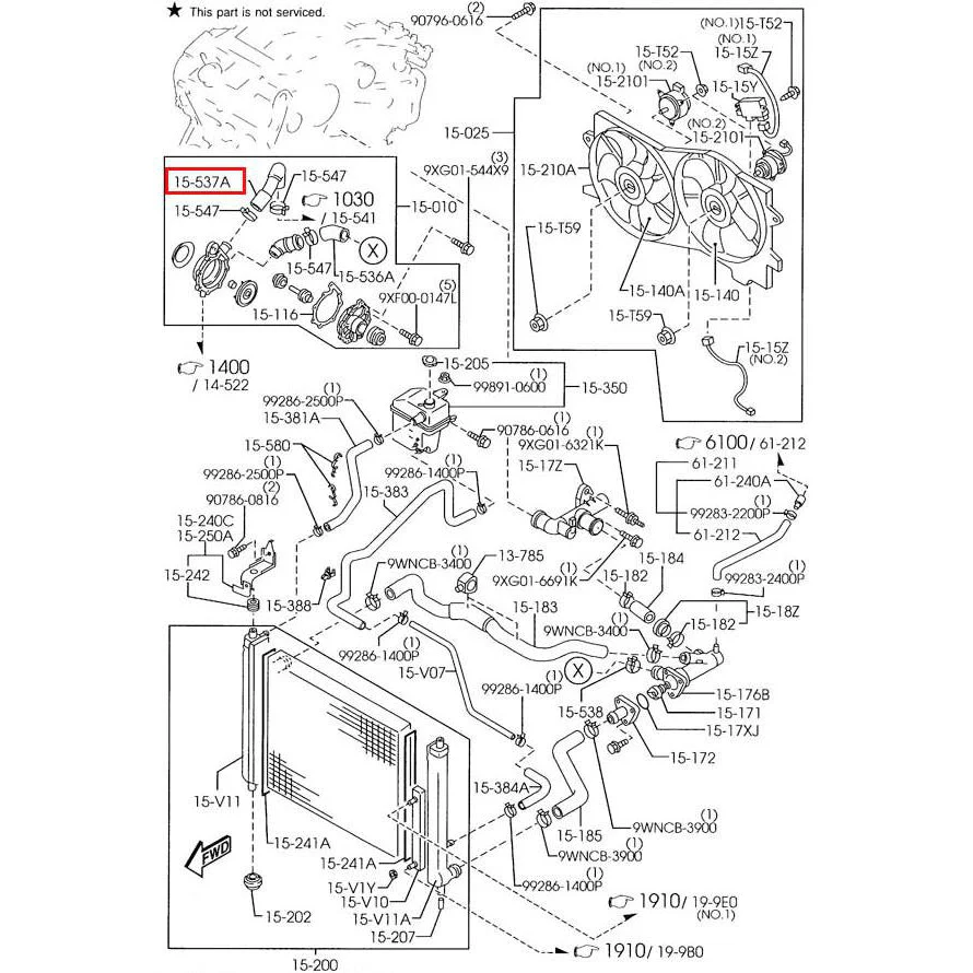 Engine Coolant Hose (Upper Hose) | Mazda Tribute (2001-2008) - Image 5