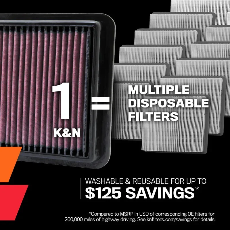 K&N Engine Air Filter Replacement | Mazda MX-5 (1990-2025) - Image 5