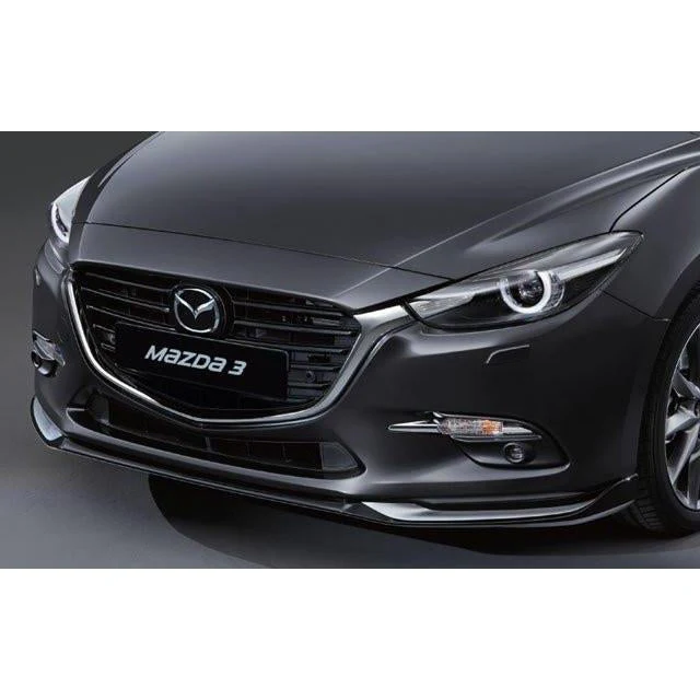 Aero Kit - Front Air Dam (Jet Black & Silver) | Mazda3 Sedan & Hatchback (2017-2018) - Image 4