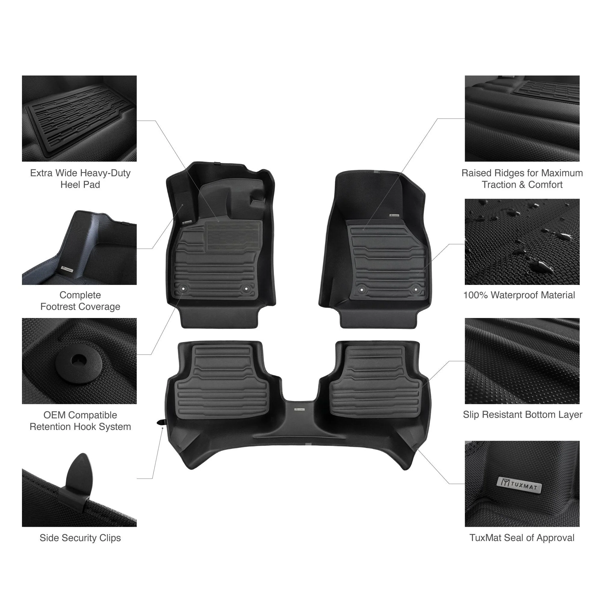 TuxMat Floor Mats (Front & Rear) | Honda Insight (2019-2022) - Image 8